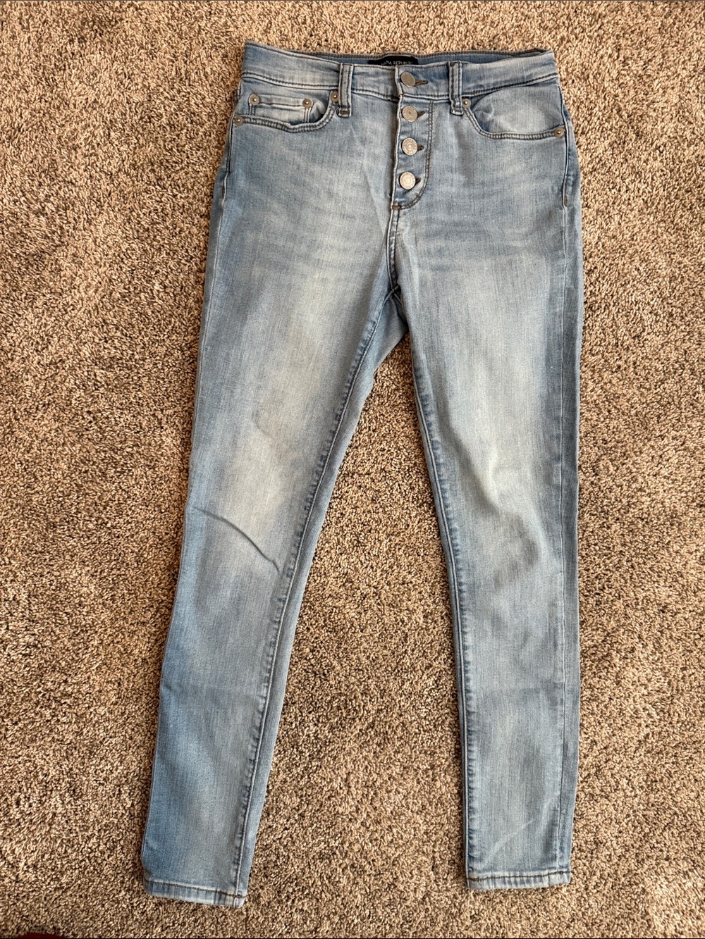 Banana Republic Light Blue Women's High-Rise Button-Fly Jeans